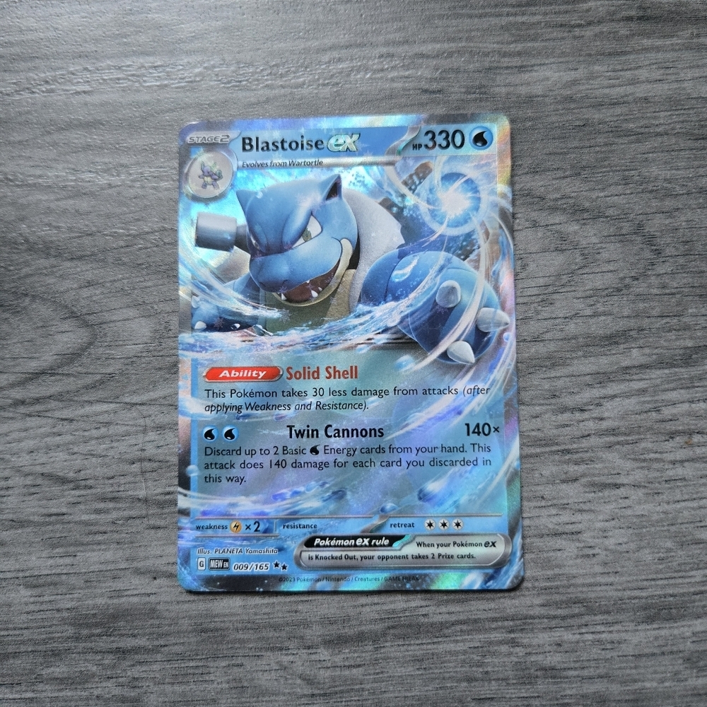 Blastoise ex #9 Pokemon Scarlet & Violet 151 Holo Card